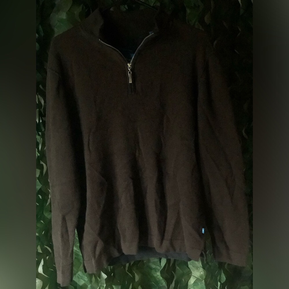 Men's Brown Half-Zip Sweater